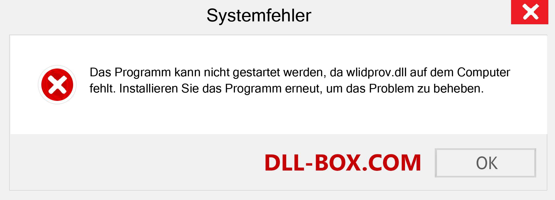 wlidprov.dll-Datei fehlt?. Download für Windows 7, 8, 10 - Fix wlidprov dll Missing Error unter Windows, Fotos, Bildern